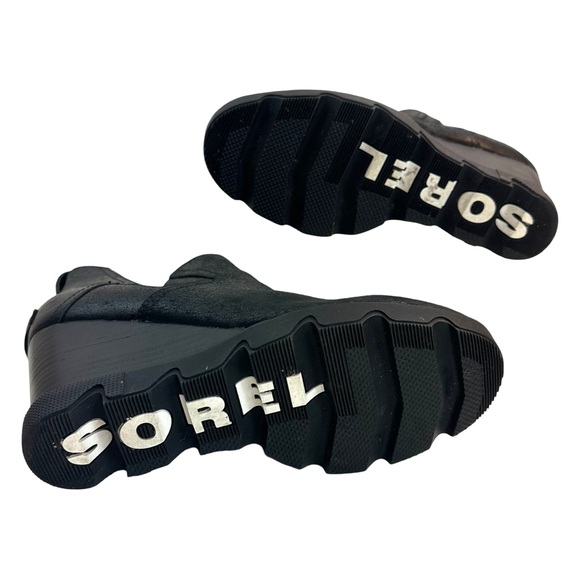 Sorel Women’s Joan Uptown Waterproof Wedge Chelsea Boot in Black Size: 9 - Picture 7 of 16
